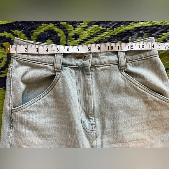 Les Coyotes De Paris Joy Denim Skirt Light Wash Size 38 - Picture 11 of 11